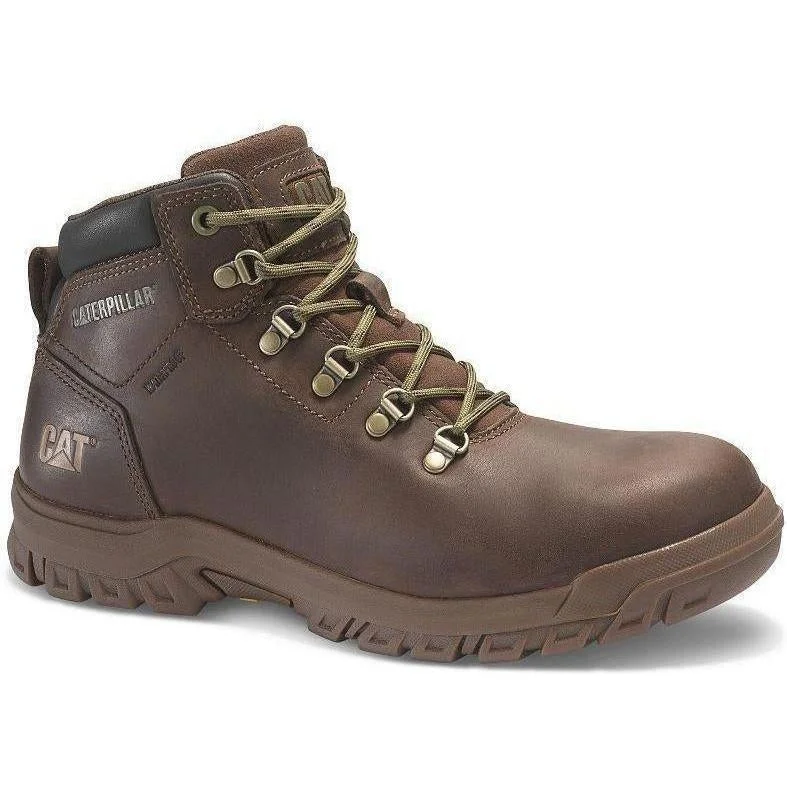 Men's work & safety boots with a reflective strip for low - light visibilityCAT Womens Mae Steel Toe Waterproof Work Shoe - Brown - P91011 Men's work & safety boots with a reflective strip for low - light visibilityCAT Womens Mae Steel Toe Waterproof Work Shoe - Brown - P91011