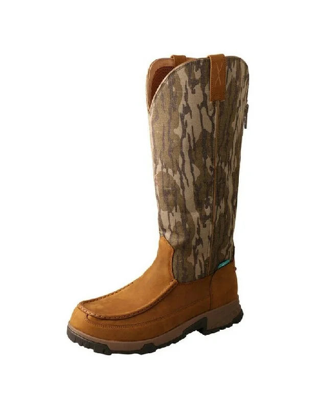 Men's shock - absorbing work & safety boots for long - hours standingTwisted X Outdoor Boots Mens 17" Leather Mossy Oak Bottomland MXCBWS1
