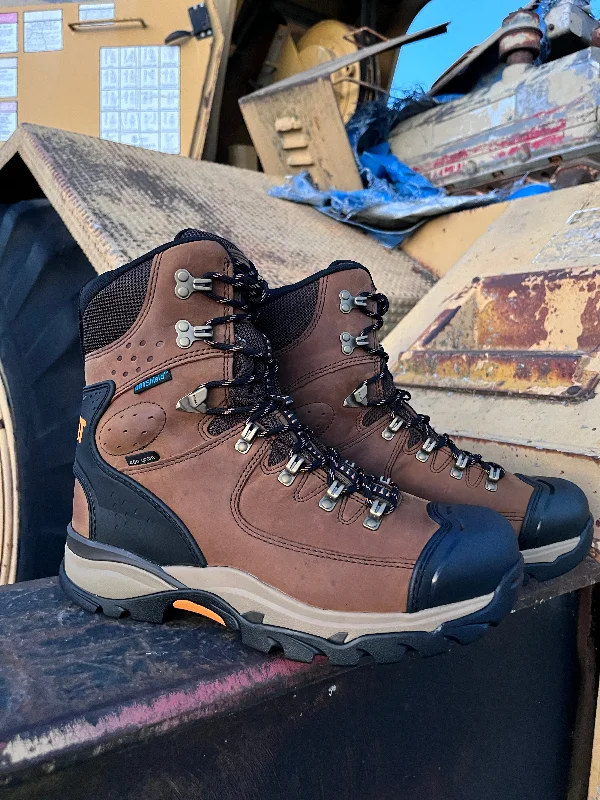 Men's work & safety boots with a breathable waterproof membrane like Gore - TexAriat Men's Endeavor Dusted Brown 8" Waterproof Insulated Work Boot 10053775
