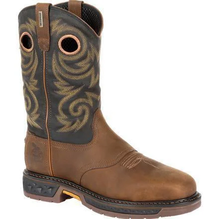 Men's anti - static work & safety boots for electronics industryGeorgia Men's Carbo-Tec LT 11" Stl Toe WP Western Work Boot -Brown- GB00267 Men's anti - static work & safety boots for electronics industryGeorgia Men's Carbo-Tec LT 11" Stl Toe WP Western Work Boot -Brown- GB00267