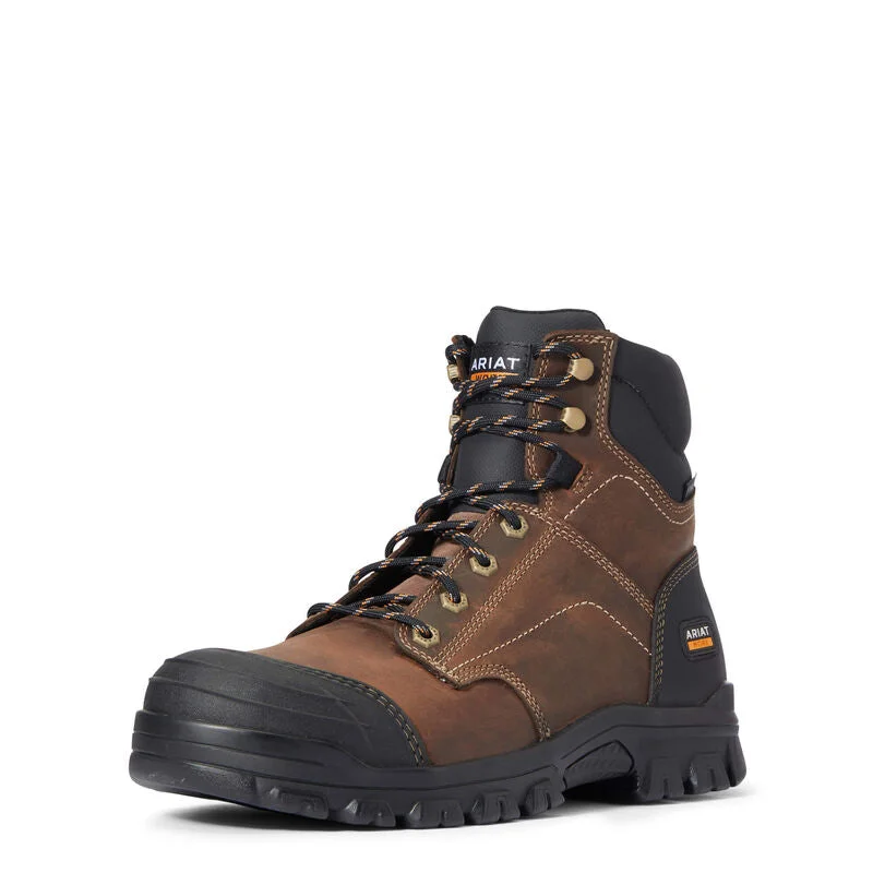 Men's shock - absorbing work & safety boots for long - hours standingARIAT MEN'S Style No. 10034671 Treadfast 6" Steel Toe Work Boot Men's shock - absorbing work & safety boots for long - hours standingARIAT MEN'S Style No. 10034671 Treadfast 6" Steel Toe Work Boot