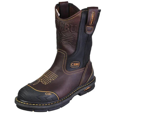 Men's work & safety boots with a chemical - resistant rubber soleCEBU FARMER SOFT TOE 10" PULL ON MEN WORK BOOTS Men's work & safety boots with a chemical - resistant rubber soleCEBU FARMER SOFT TOE 10" PULL ON MEN WORK BOOTS