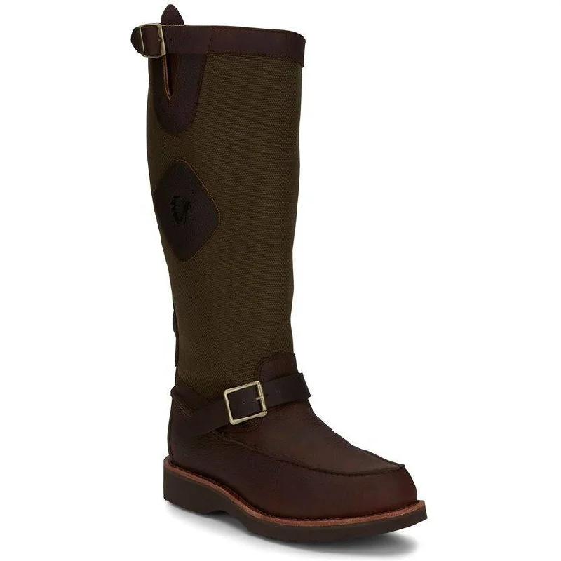 Men's work & safety boots with a cushioned midsole for comfortChippewa Men's Cutter 17" Moc Toe Pull-On Snake Hunt Boot Brown- 23923 Men's work & safety boots with a cushioned midsole for comfortChippewa Men's Cutter 17" Moc Toe Pull-On Snake Hunt Boot Brown- 23923