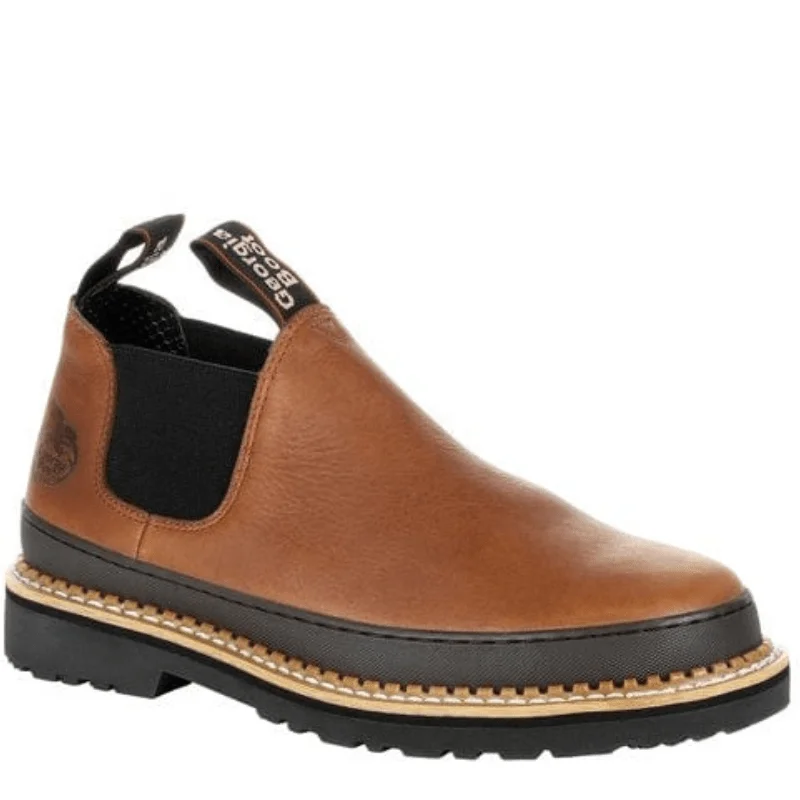 Men's chemical - resistant work & safety boots for laboratory useGeorgia Boot Men's Georgia Giant Revamp Brown Romeo Moc Toe Shoe GB00320 Men's chemical - resistant work & safety boots for laboratory useGeorgia Boot Men's Georgia Giant Revamp Brown Romeo Moc Toe Shoe GB00320