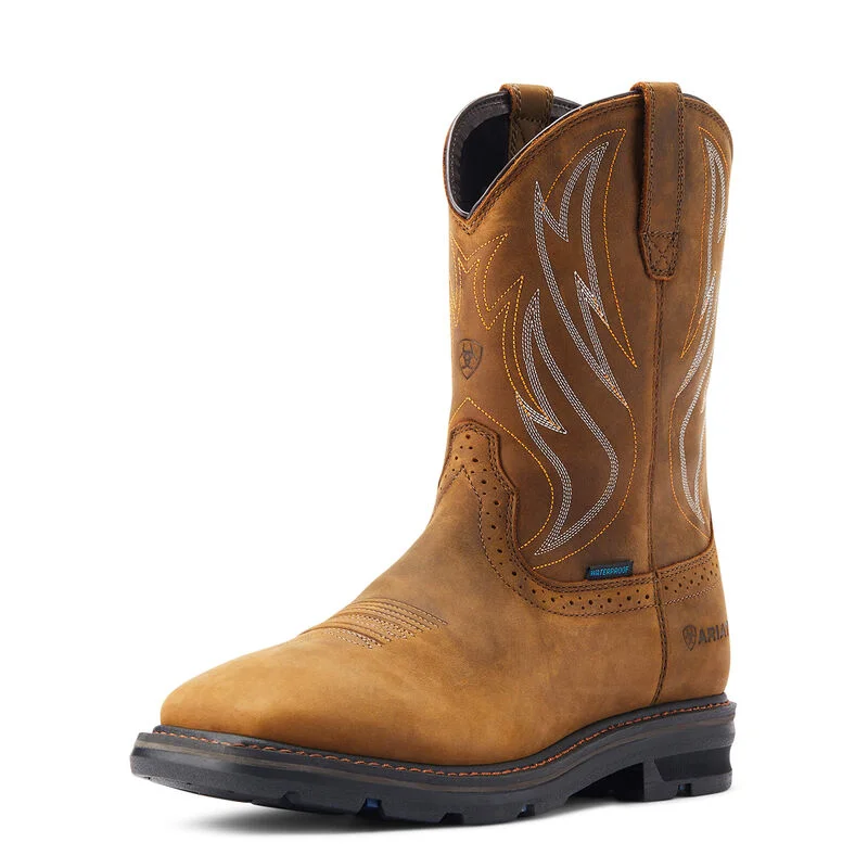 Men's work & safety boots with a cushioned midsole for comfortMen's Ariat 10044545 Sierra Shock Shield Waterproof Work Boot Men's work & safety boots with a cushioned midsole for comfortMen's Ariat 10044545 Sierra Shock Shield Waterproof Work Boot