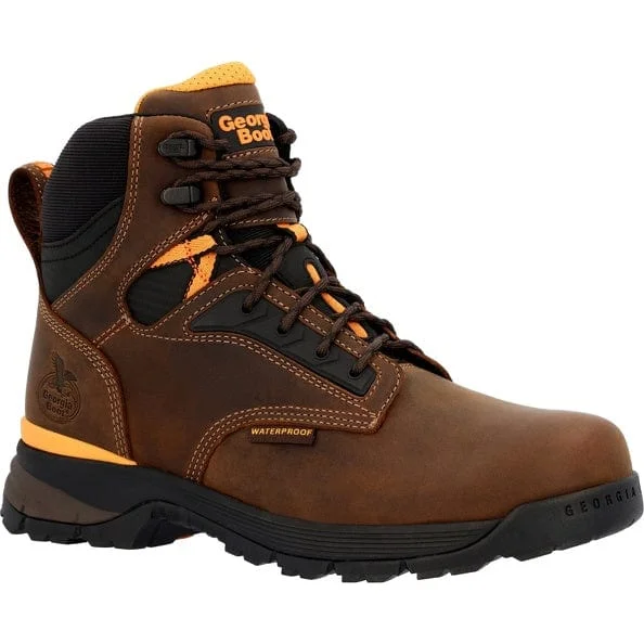 Men's work & safety boots with a moisture - wicking lining for dry feetGeorgia Boot Men's Brown TBD Waterproof Work Boot GB00596 Men's work & safety boots with a moisture - wicking lining for dry feetGeorgia Boot Men's Brown TBD Waterproof Work Boot GB00596