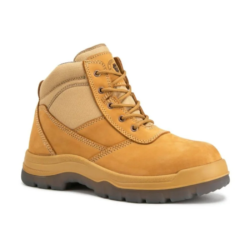 Men's slip - resistant work & safety boots for oily surfacesROCKROOSTER Cortez Tan 6 Inch Zip-sided Steel toecap Leather Work Boots AK050 Men's slip - resistant work & safety boots for oily surfacesROCKROOSTER Cortez Tan 6 Inch Zip-sided Steel toecap Leather Work Boots AK050