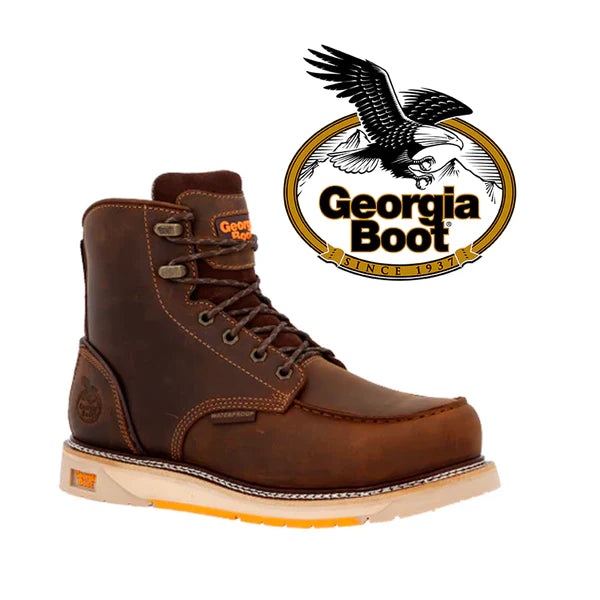 Men's work & safety boots with a quick - lace system for easy on and offGEORGIA BOOT Men's AMP LT Wedge Composite Toe Waterproof Work Boot GB00592 Men's work & safety boots with a quick - lace system for easy on and offGEORGIA BOOT Men's AMP LT Wedge Composite Toe Waterproof Work Boot GB00592