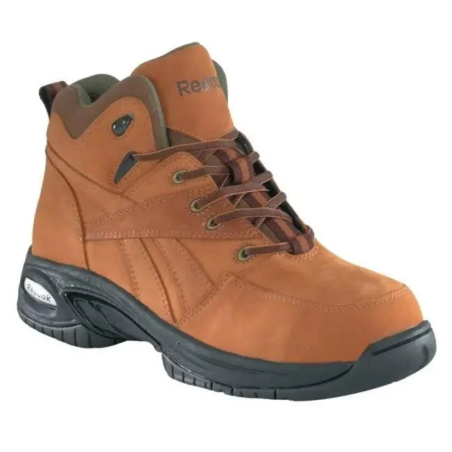 Men's waterproof steel - toe work & safety boots for wet environmentsReebok Men's Composite Toe Tan Static Dissipative Hiker RB4388