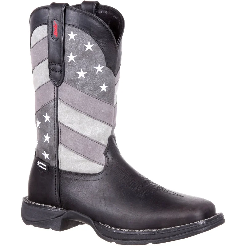 Men's slip - resistant work & safety boots for oily surfacesDurango Men's Rebel Faded Flag 12" Square Toe Western Boot - DDB0125 Men's slip - resistant work & safety boots for oily surfacesDurango Men's Rebel Faded Flag 12" Square Toe Western Boot - DDB0125