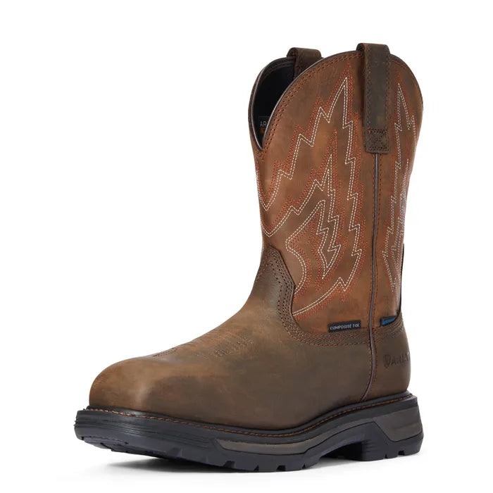 Men's high - ankle support work & safety boots for construction sitesAriat Big Rig Comp Toe Work Boot