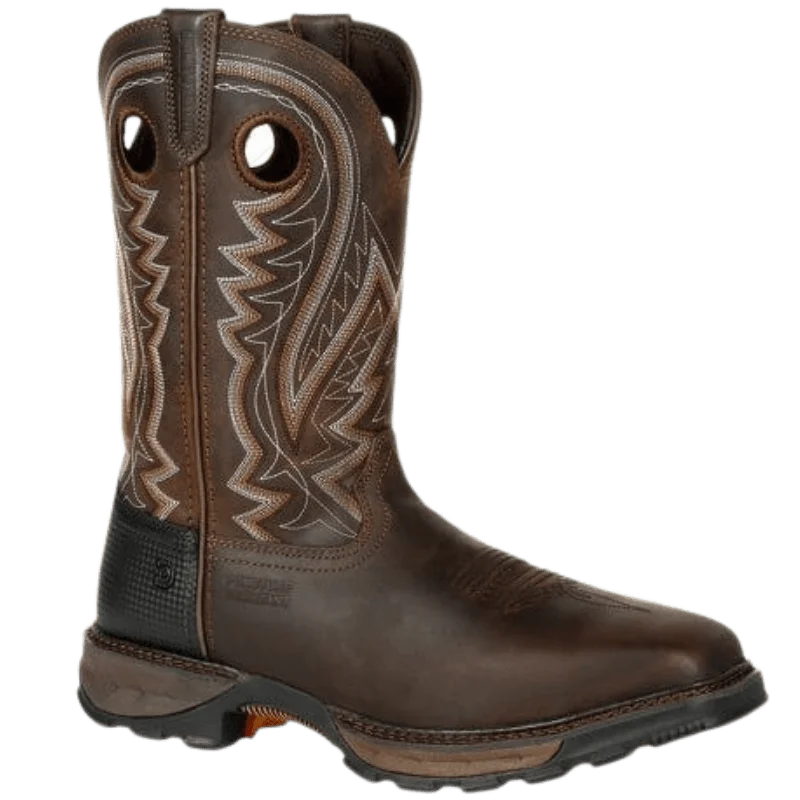 Men's work & safety boots with a cushioned midsole for comfortDurango Maverick Men's Chocolate Brown Steel Toe Western Work Boot DDB0269 Men's work & safety boots with a cushioned midsole for comfortDurango Maverick Men's Chocolate Brown Steel Toe Western Work Boot DDB0269