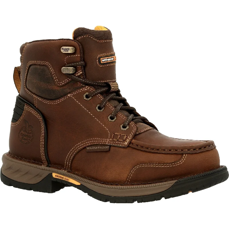 Men's heat - resistant work & safety boots for foundry jobsGeorgia Men's Athens 360 5" Soft Toe WP Work Boot - Brown - GB00439 Men's heat - resistant work & safety boots for foundry jobsGeorgia Men's Athens 360 5" Soft Toe WP Work Boot - Brown - GB00439