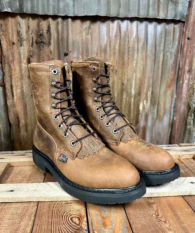 Men's shock - absorbing work & safety boots for long - hours standingJustin Waterproof Livestock Aged Bark Work Boot