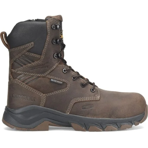 Men's work & safety boots with a gusseted tongue to keep out debrisCarolina Men's Subframe 8" Comp Toe WP Insulated Work Boot -Brown- CA5555 Men's work & safety boots with a gusseted tongue to keep out debrisCarolina Men's Subframe 8" Comp Toe WP Insulated Work Boot -Brown- CA5555