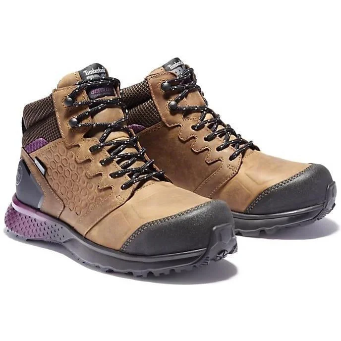 Men's work & safety boots with a gusseted tongue to keep out debrisTimberland Pro Women's Reaxion Comp Toe WP Work Boot Brown TB1A219B214 Men's work & safety boots with a gusseted tongue to keep out debrisTimberland Pro Women's Reaxion Comp Toe WP Work Boot Brown TB1A219B214