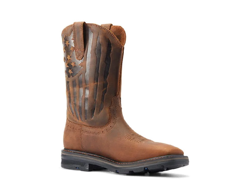 Men's work & safety boots with a durable rubber outsole for traction on rough terrain10044505 ARIAT MEN'S SIERRA SHOCK SHIELD PATRIOT BROWN BOOT Men's work & safety boots with a durable rubber outsole for traction on rough terrain10044505 ARIAT MEN'S SIERRA SHOCK SHIELD PATRIOT BROWN BOOT