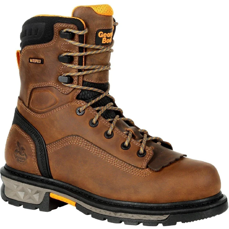Men's work & safety boots with a padded collar for ankle comfortGeorgia Men's LTX 8" Soft Toe WP Carbo-Tec Work Boot- Brown - GB00392 Men's work & safety boots with a padded collar for ankle comfortGeorgia Men's LTX 8" Soft Toe WP Carbo-Tec Work Boot- Brown - GB00392