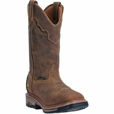 Men's work & safety boots with a reflective strip for low - light visibilityDan Post Boots: Blayde Steel Toe Men's Tan DP69482 Waterproof Pull On Men's work & safety boots with a reflective strip for low - light visibilityDan Post Boots: Blayde Steel Toe Men's Tan DP69482 Waterproof Pull On
