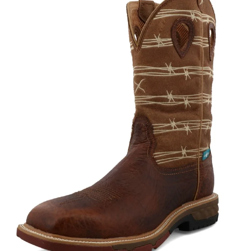Men's waterproof steel - toe work & safety boots for wet environmentsTwisted X Men's 12" Western Work Boot-Rustic Brown/Tan Men's waterproof steel - toe work & safety boots for wet environmentsTwisted X Men's 12" Western Work Boot-Rustic Brown/Tan