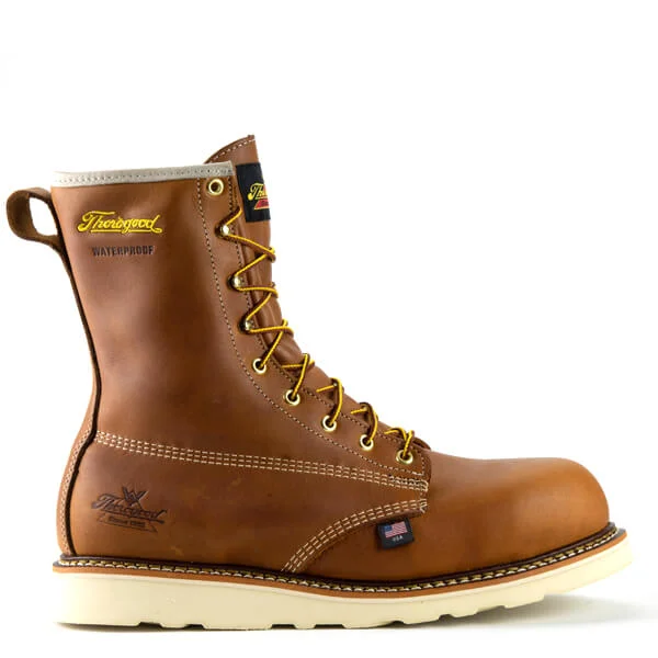 Men's work & safety boots with a breathable waterproof membrane like Gore - TexThorogood American Heritage 8" Waterproof Composite Toe Work Boot Men's work & safety boots with a breathable waterproof membrane like Gore - TexThorogood American Heritage 8" Waterproof Composite Toe Work Boot