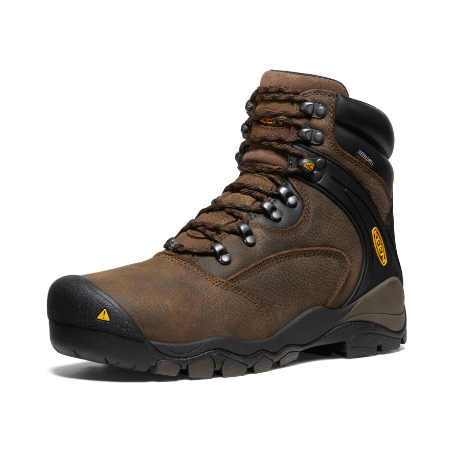Men's work & safety boots with a durable rubber outsole for traction on rough terrainKeen Louisville 6" Waterproof Steel Toe Work Boot