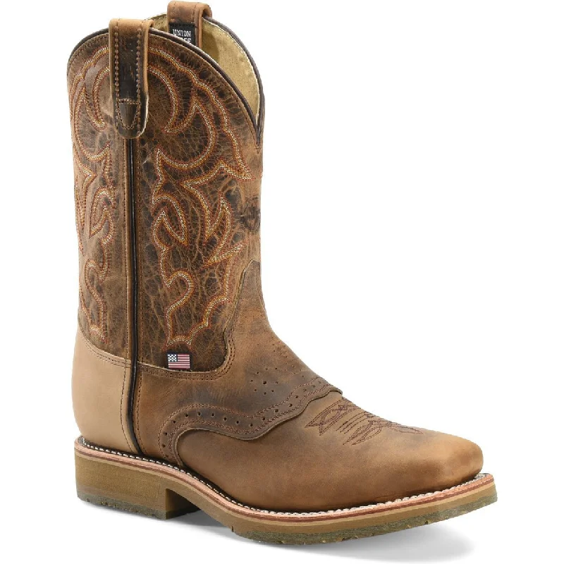 Men's work & safety boots with a cushioned midsole for comfortDouble H Men's Dwight 11" Steel Toe USA Made Western Work Boot- DH3567