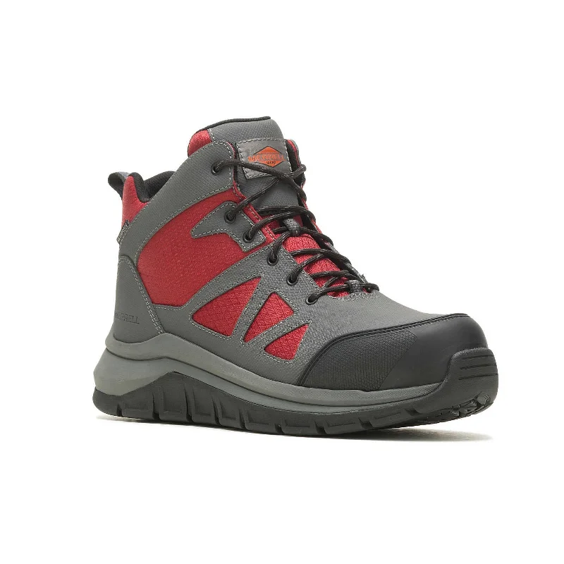 Men's high - ankle support work & safety boots for construction sitesFullbench Speed Mid Men's Carbon-Fiber Work Boots Wp Asphalt/Dahlia Men's high - ankle support work & safety boots for construction sitesFullbench Speed Mid Men's Carbon-Fiber Work Boots Wp Asphalt/Dahlia