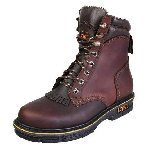 Men's non - metallic work & safety boots for airport security jobsCEBU LACERMAX 8" BROWN Men's non - metallic work & safety boots for airport security jobsCEBU LACERMAX 8" BROWN