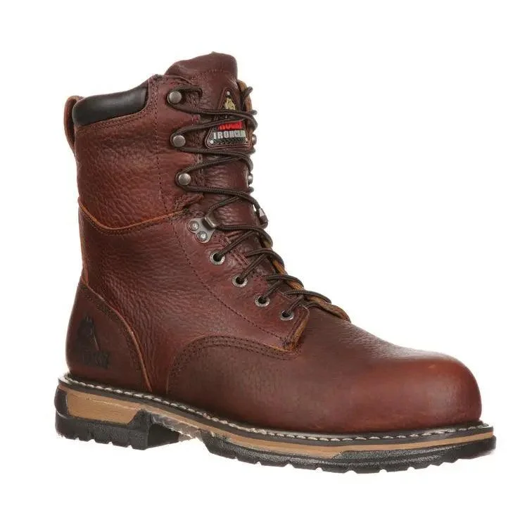 Men's work & safety boots with a flame - resistant upper for firefighting or welding workROCKY IRONCLAD STEEL TOE WATERPROOF WORK BOOTS 6693
