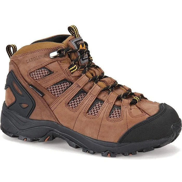 Men's work & safety boots with a reinforced heel counter for stabilityCarolina Men's Quad 5" Carbon Comp Toe WP Hiker Work Boot -Brown- CA4525 Men's work & safety boots with a reinforced heel counter for stabilityCarolina Men's Quad 5" Carbon Comp Toe WP Hiker Work Boot -Brown- CA4525