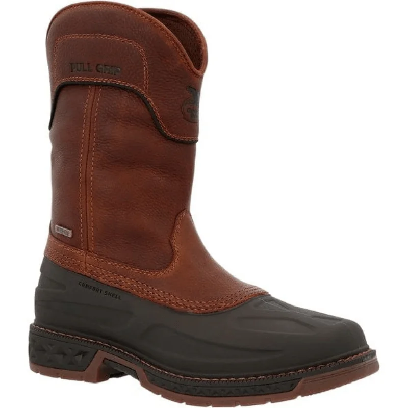 Men's water - repellent leather work & safety boots for outdoor workGeorgia Boot Men's Carbo-Tec LTR Brown Square Toe Work Boot GB00470 Men's water - repellent leather work & safety boots for outdoor workGeorgia Boot Men's Carbo-Tec LTR Brown Square Toe Work Boot GB00470
