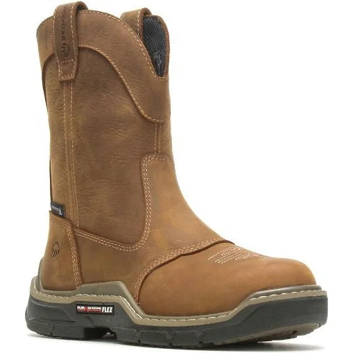 Men's work & safety boots with a padded collar for ankle comfortWolverine Men's Raider Durashocks 10" WP Western Work Boot Brown W221045 Men's work & safety boots with a padded collar for ankle comfortWolverine Men's Raider Durashocks 10" WP Western Work Boot Brown W221045
