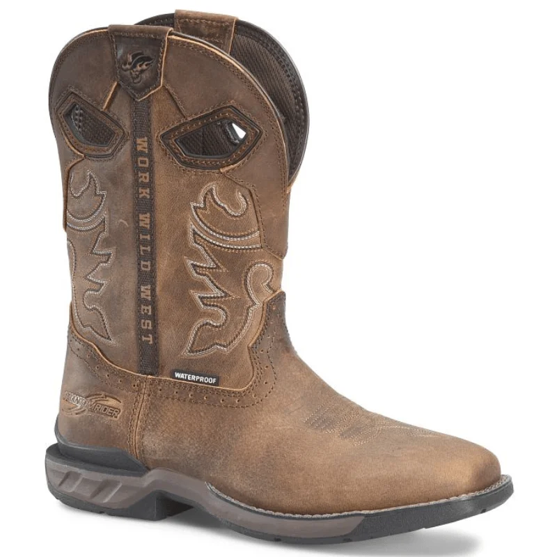 Men's work & safety boots with a padded collar for ankle comfortDouble H Men's Phantom Rider Wilmore Waterproof Square Toe Work Boots DH5380 Men's work & safety boots with a padded collar for ankle comfortDouble H Men's Phantom Rider Wilmore Waterproof Square Toe Work Boots DH5380