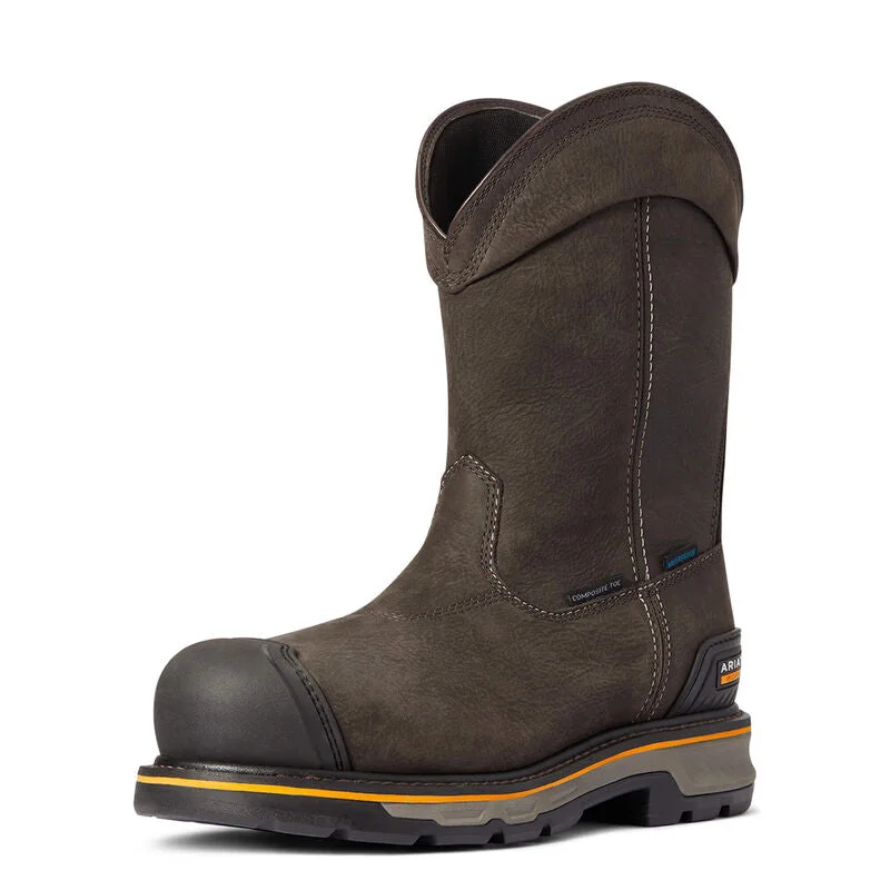 Men's high - ankle support work & safety boots for construction sitesARIAT MEN'S Style No. 10038282 Stump Jumper Pull-On Waterproof Composite Toe Work Boot Men's high - ankle support work & safety boots for construction sitesARIAT MEN'S Style No. 10038282 Stump Jumper Pull-On Waterproof Composite Toe Work Boot