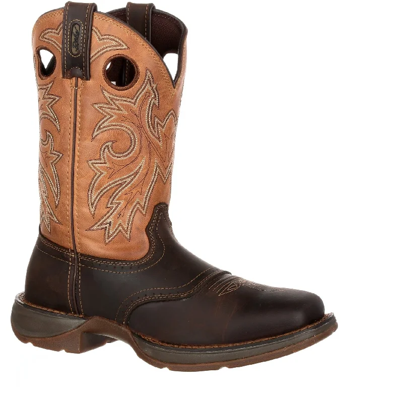 Men's work & safety boots with a toe cap made of aluminum alloyDurango Men's Rebel 11" Steel Toe WP Western Boot- Brown/Tan- DB019 Men's work & safety boots with a toe cap made of aluminum alloyDurango Men's Rebel 11" Steel Toe WP Western Boot- Brown/Tan- DB019