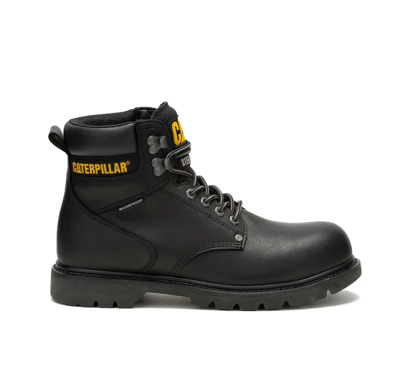 Men's work & safety boots with a high - traction lug pattern for uneven groundSecond Shift Steel-Toe Waterproof Work Boot Black Men's work & safety boots with a high - traction lug pattern for uneven groundSecond Shift Steel-Toe Waterproof Work Boot Black