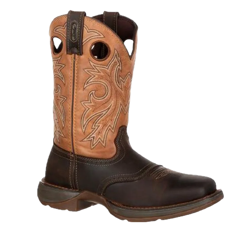Men's work & safety boots with a durable rubber outsole for traction on rough terrainDurango® Men's Western 11" Brown & Tan Saddle Square Toe Boots DB4442 Men's work & safety boots with a durable rubber outsole for traction on rough terrainDurango® Men's Western 11" Brown & Tan Saddle Square Toe Boots DB4442