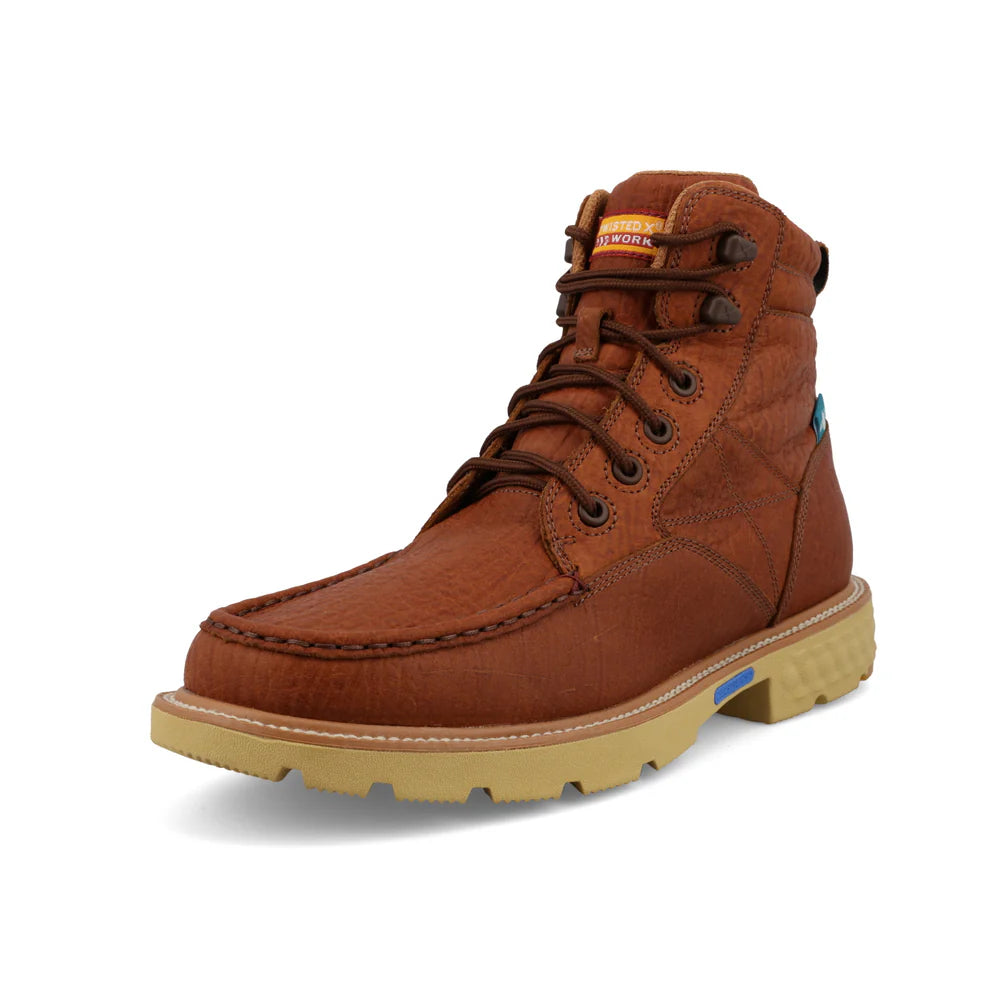 Men's puncture - resistant work & safety boots with Kevlar soleTwisted X Men's CellStretch 6"Lace Up Work Boot in Rust