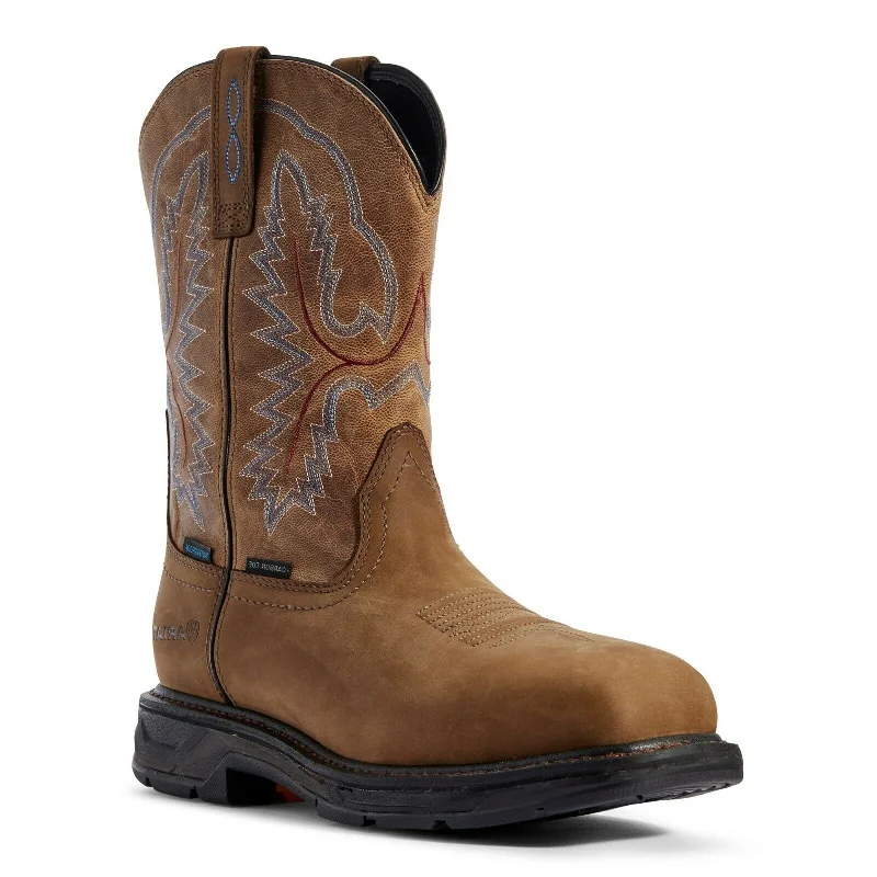 Men's carbon fiber toe work & safety boots for lightweight protectionAriat® Men's Bravo Brown Workhog XT H2O Work Boots 10031483