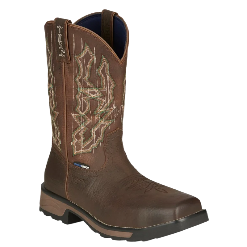 Men's work & safety boots with a high - traction lug pattern for uneven groundTony Lama Men's Anchor Waterproof Composite Toe Brown Work Boots TW3415 Men's work & safety boots with a high - traction lug pattern for uneven groundTony Lama Men's Anchor Waterproof Composite Toe Brown Work Boots TW3415