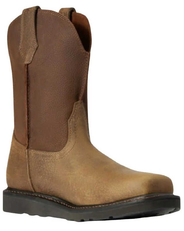 Men's work & safety boots with a removable insole for easy cleaningAriat Men's Rambler Western Work Boot - Steel Toe - 10035882