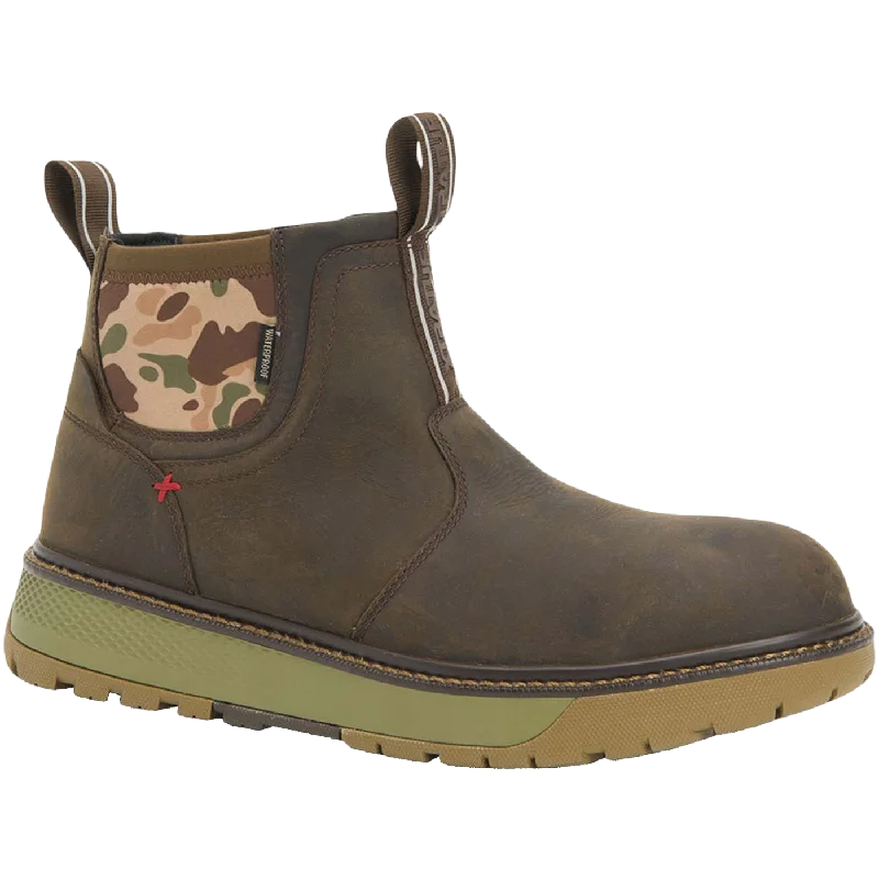 Men's metatarsal guard work & safety boots for heavy - duty tasksXTRATUF® Men's Bristol Bay Chelsea Duck Camo Brown Boots XBCDCAM Men's metatarsal guard work & safety boots for heavy - duty tasksXTRATUF® Men's Bristol Bay Chelsea Duck Camo Brown Boots XBCDCAM