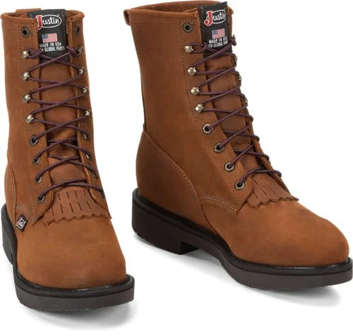 Men's puncture - resistant work & safety boots with Kevlar soleJustin 8" Lace-Up Work Boot Men's puncture - resistant work & safety boots with Kevlar soleJustin 8" Lace-Up Work Boot
