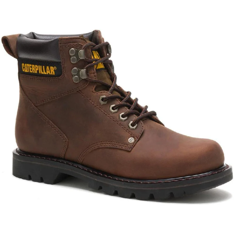 Men's work & safety boots with a toe cap made of aluminum alloyCAT Men's Second Shift 6" Work Boot - Dark Brown - P72593 Men's work & safety boots with a toe cap made of aluminum alloyCAT Men's Second Shift 6" Work Boot - Dark Brown - P72593