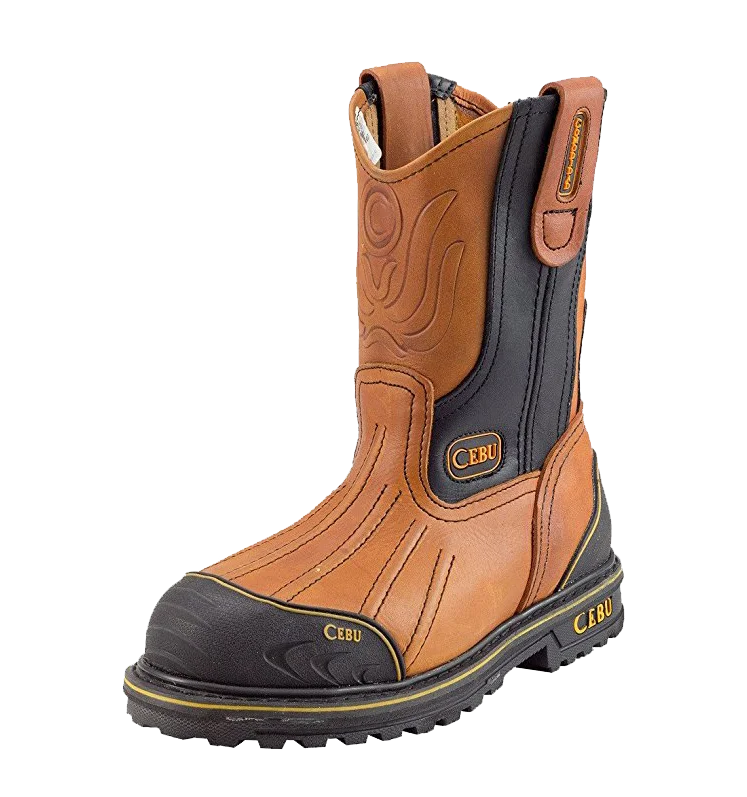 Men's work & safety boots with a reflective strip for low - light visibilityCebu ATK Bordo Steel toe Men's work & safety boots with a reflective strip for low - light visibilityCebu ATK Bordo Steel toe