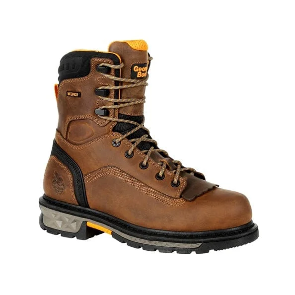 Men's work & safety boots with a high - traction lug pattern for uneven groundGeorgia Boot Men's Carbo-Tec LTX Black and Brown Waterproof Round Toe Work Boot GB00392 Men's work & safety boots with a high - traction lug pattern for uneven groundGeorgia Boot Men's Carbo-Tec LTX Black and Brown Waterproof Round Toe Work Boot GB00392