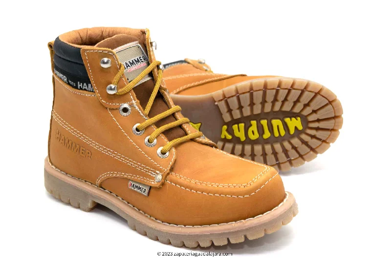 Men's shock - absorbing work & safety boots for long - hours standingMU056 6" SOFT TOE HONEY
