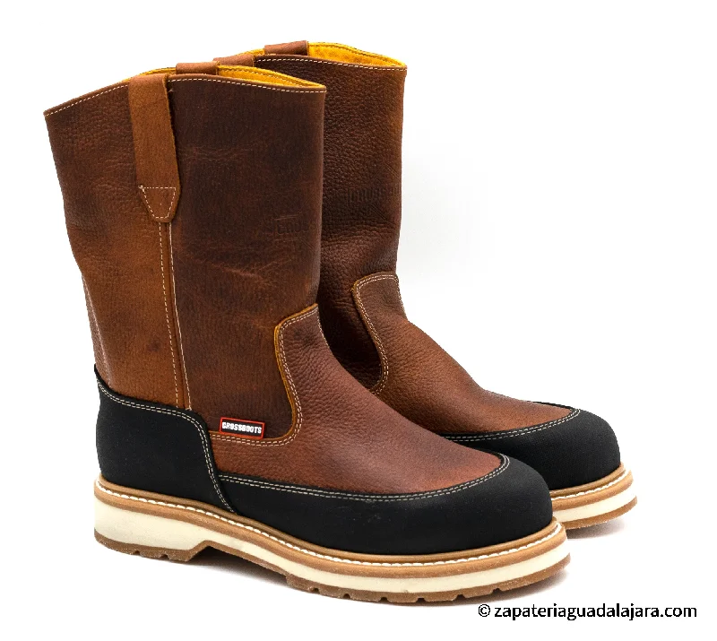 Men's shock - absorbing work & safety boots for long - hours standingCB-416 FLOTER BROWN