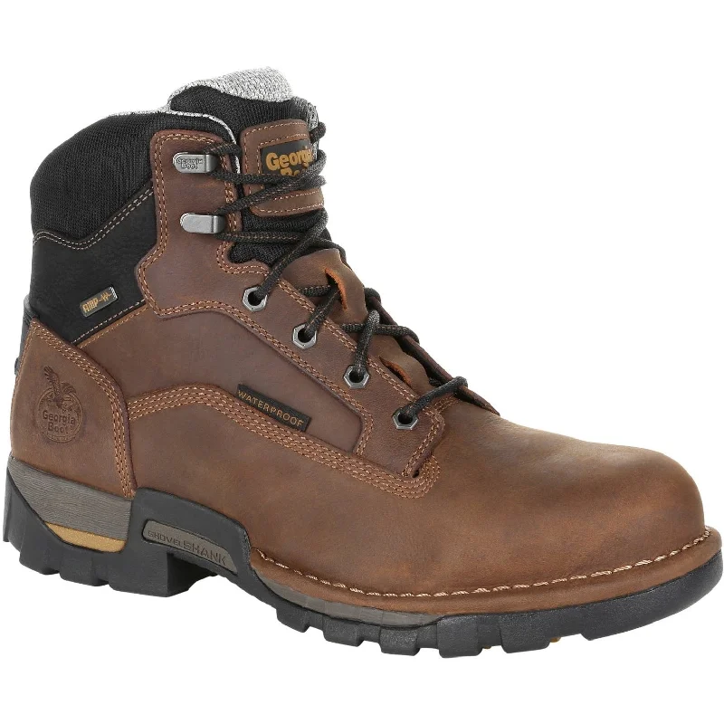 Men's work & safety boots with a reinforced heel counter for stabilityGeorgia Men's Eagle One 6" Steel Toe WP Work Boot - Brown - GB00313 Men's work & safety boots with a reinforced heel counter for stabilityGeorgia Men's Eagle One 6" Steel Toe WP Work Boot - Brown - GB00313